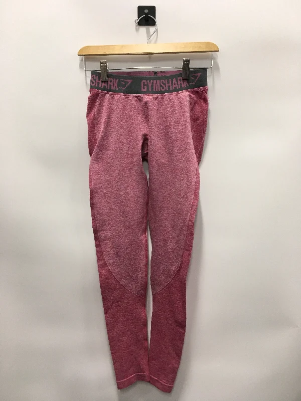 Economic Outlook Pink Athletic Leggings Gym Shark, Size S