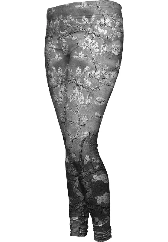 Soft Fabric Looks Pop Art - "Van Gogh Blossoming Black White" (1890)