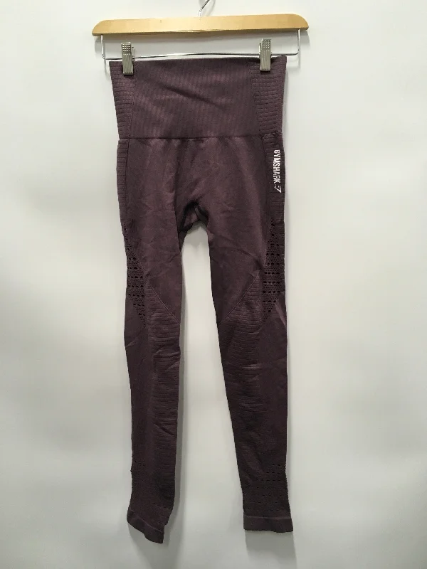 Minimal Style Purple Athletic Leggings Gym Shark, Size S