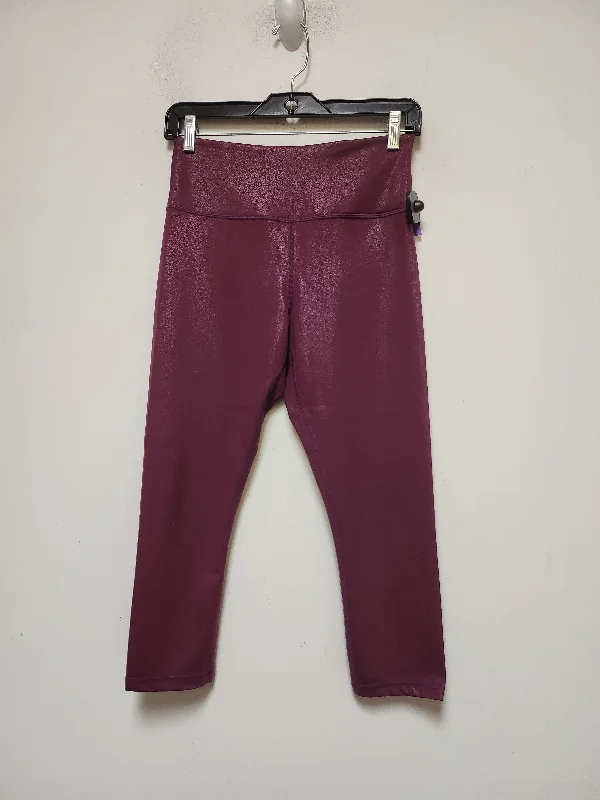 Cozy Layers Purple Athletic Leggings Zyia, Size M