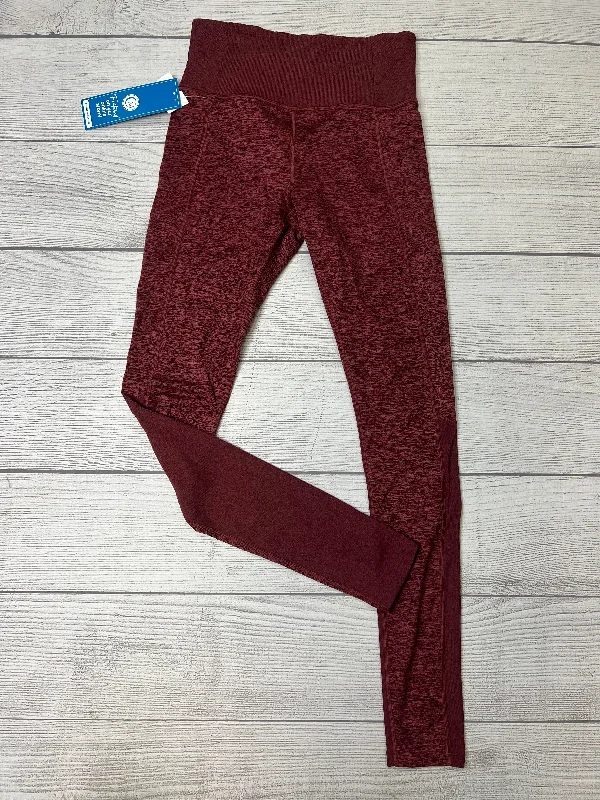 Spring Fashion Red Athletic Leggings Athleta, Size M
