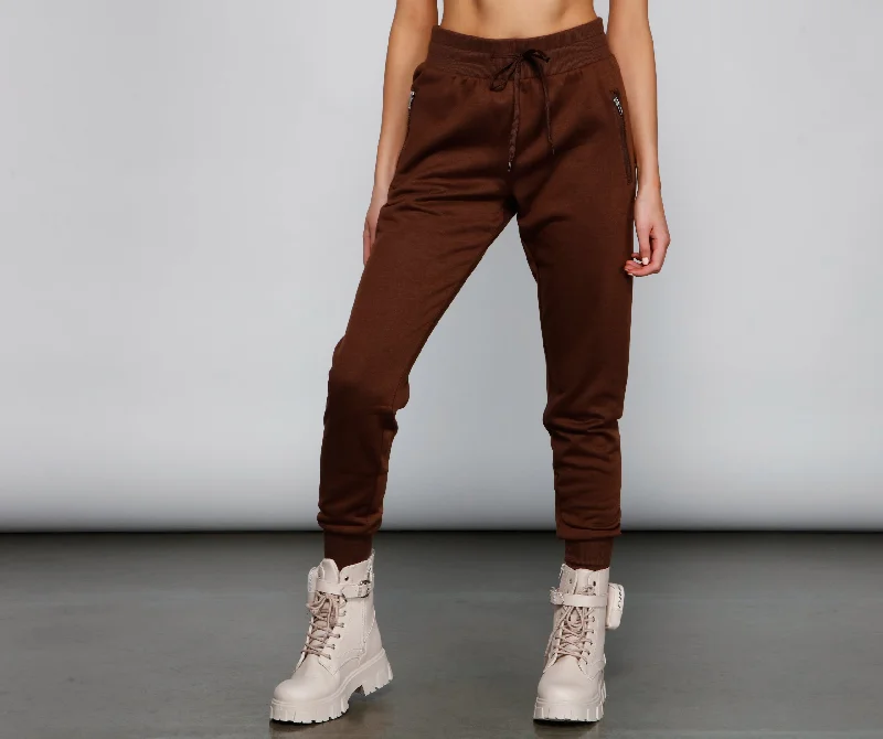 Cozy Chic Trends Back To Basics Knit Joggers