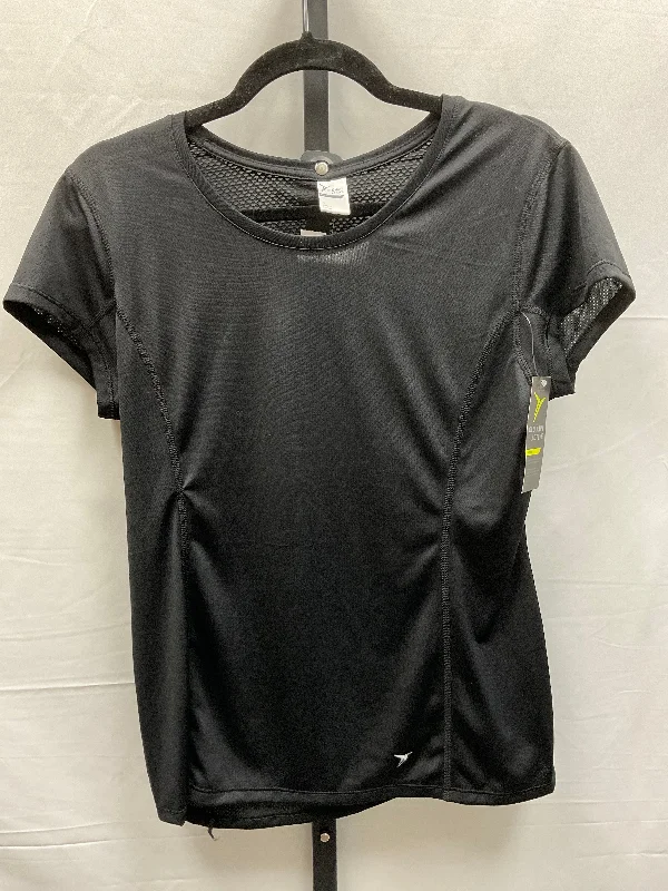 Fashion Must-have Black Athletic Top Short Sleeve Old Navy, Size M