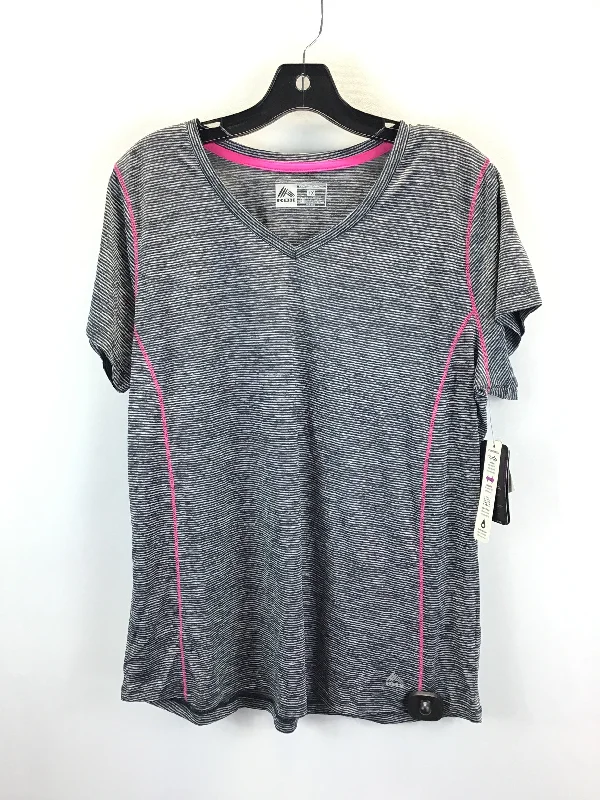 Bright Colors Black & Pink Athletic Top Short Sleeve Rbx, Size 1x