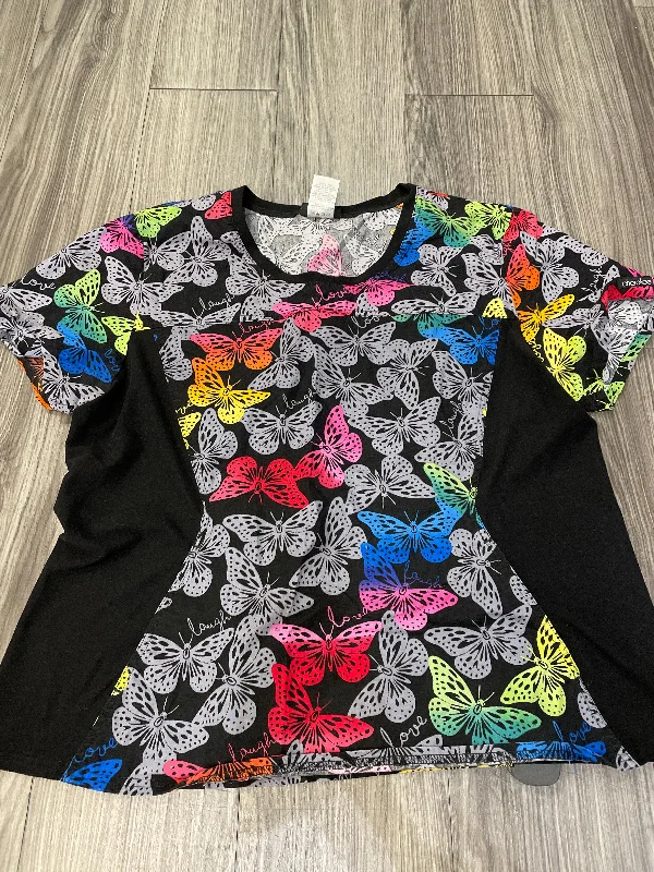 Cozy Fitting Black Top Short Sleeve Cherokee, Size 2x