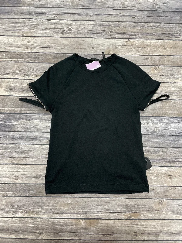 Black Top Short Sleeve Designer Helmut Lang, Size M