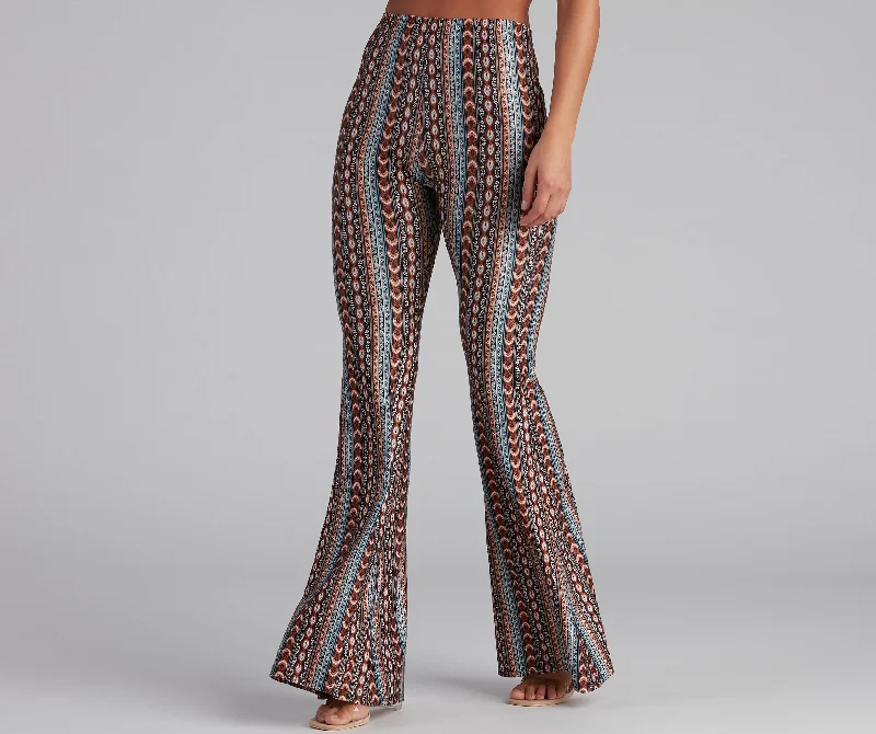 Elegant Design Boho Girl Flare Pants