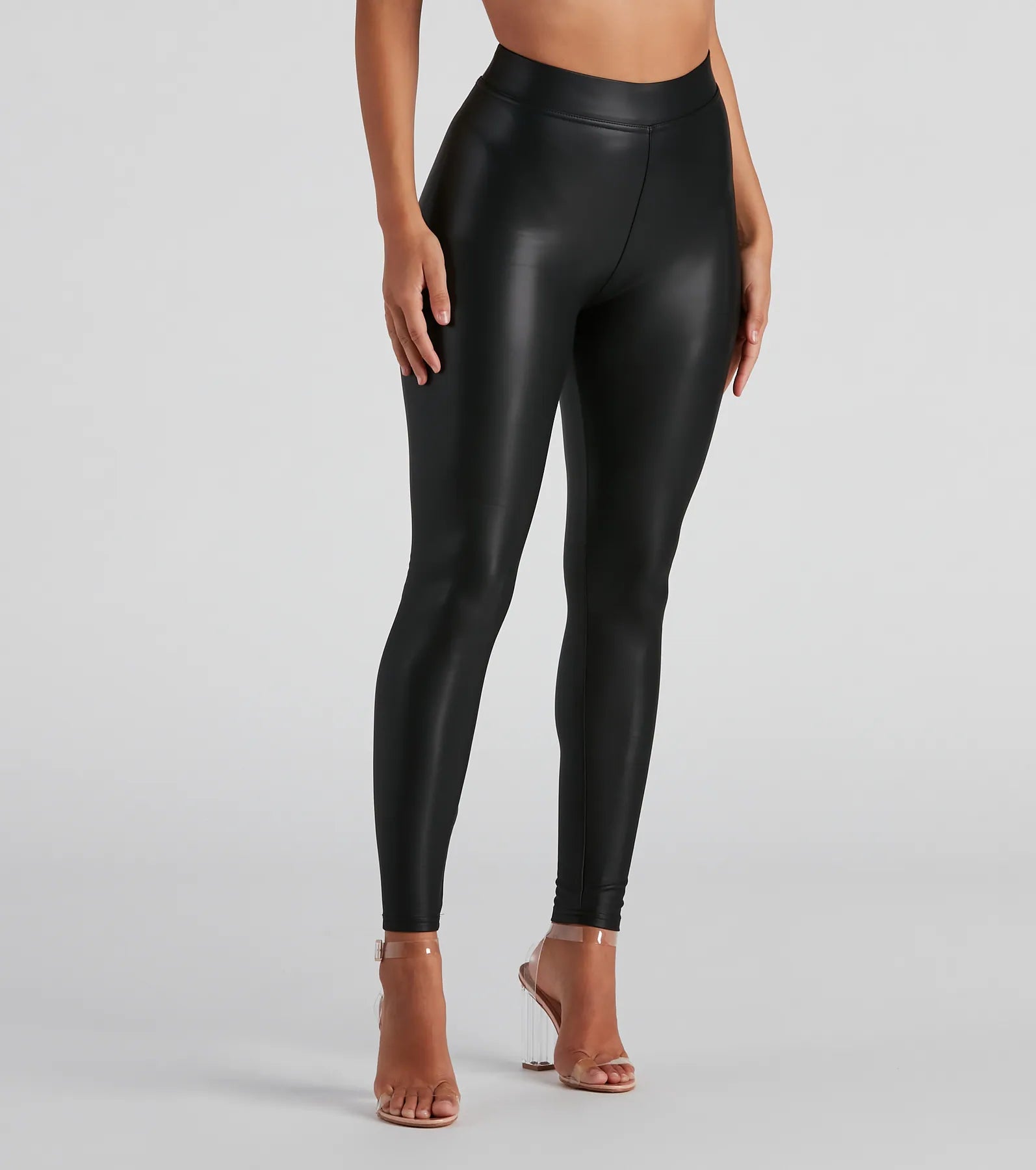 High Street Design Can't Help It PU Leggings