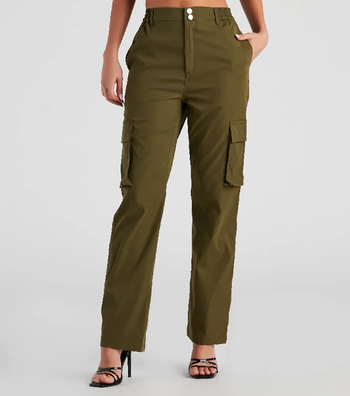 Personalized Design Casual Slay Wide-Leg Cargo Pants