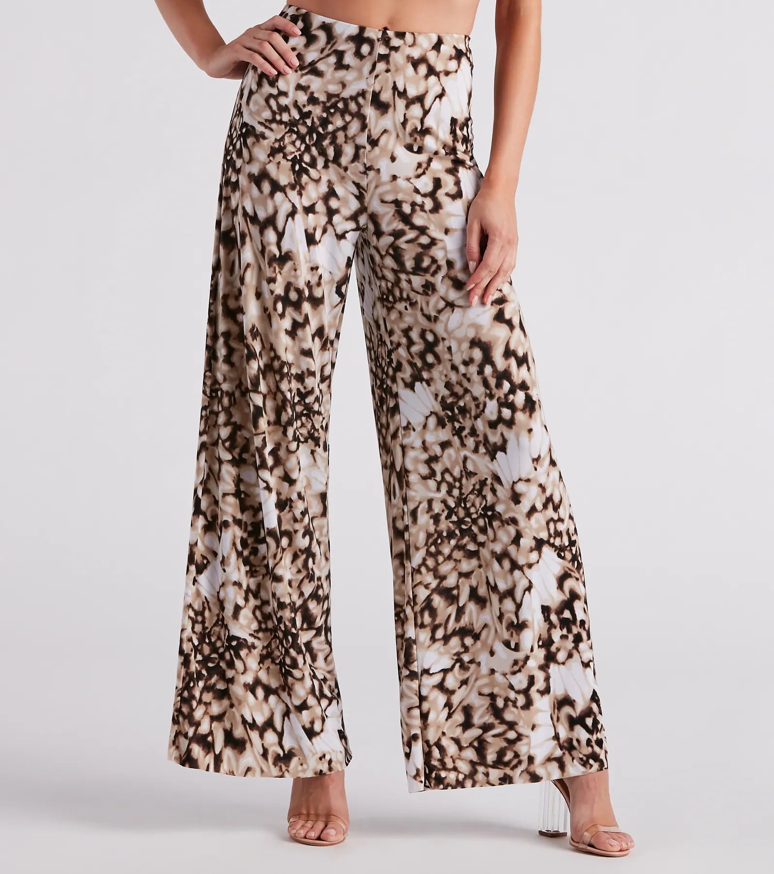 Elegant And Noble Cause Commotion Printed Wide Leg Pants