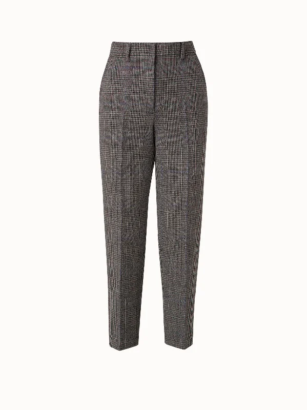 All-Day Outfits Checked Wool Tapered Pants