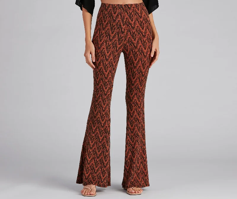 Versatile Items Chevron Chills Flare Pants