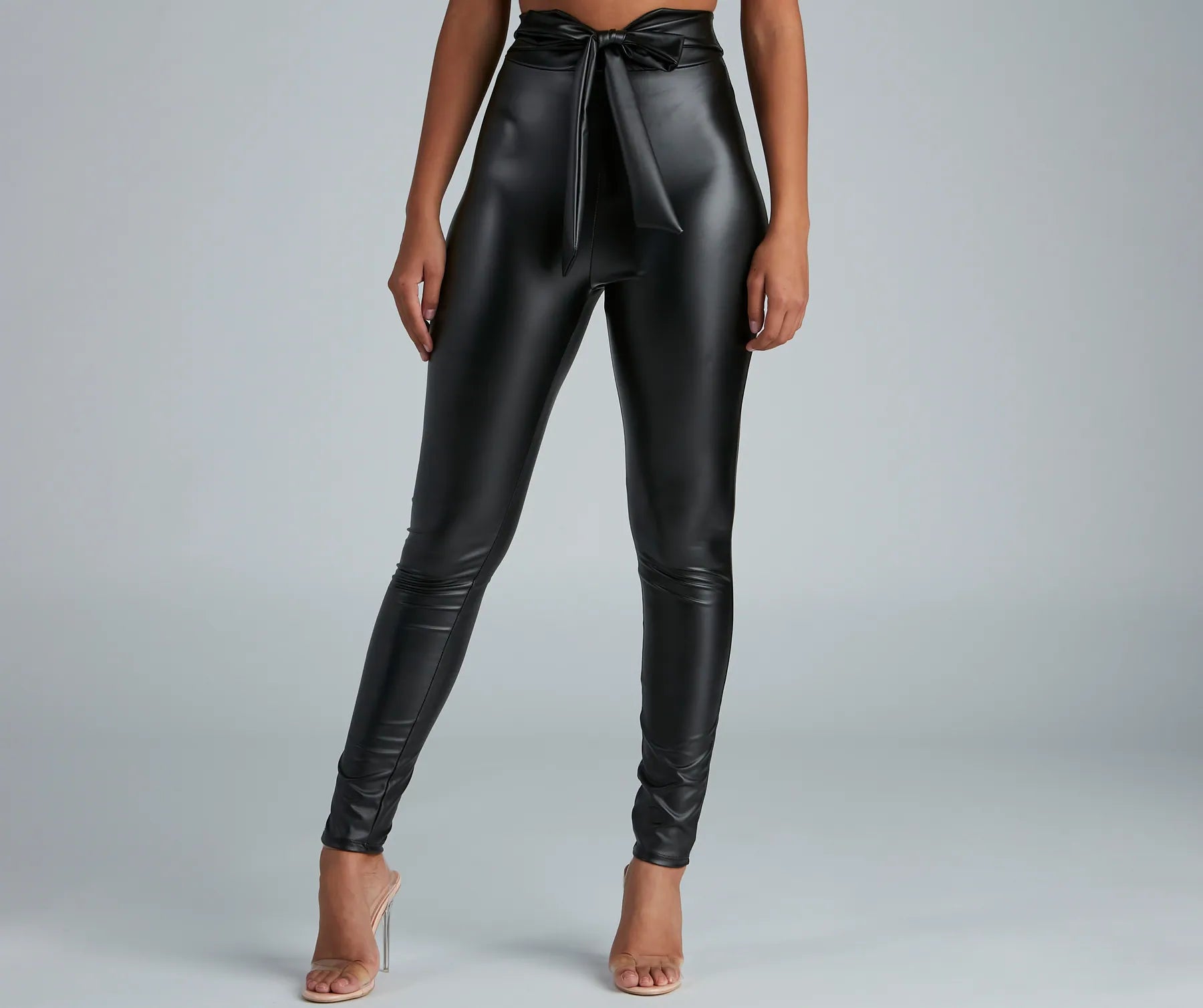Chic Relaxation Chic And Dressy Vibes Faux Leather Pants