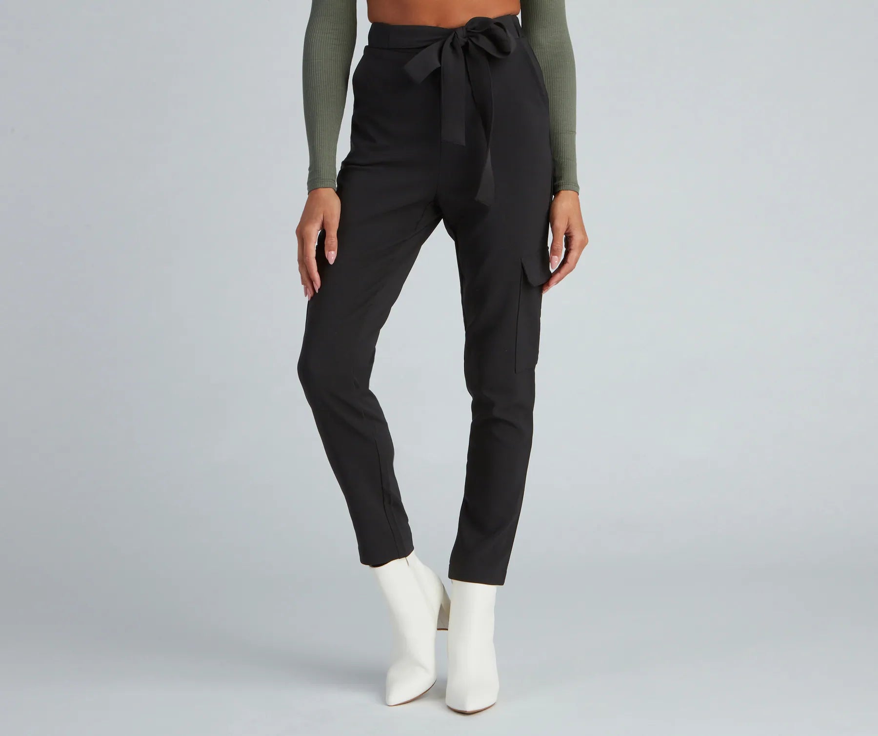 Chic Comfort Chic Tie-Waist Twill Pants
