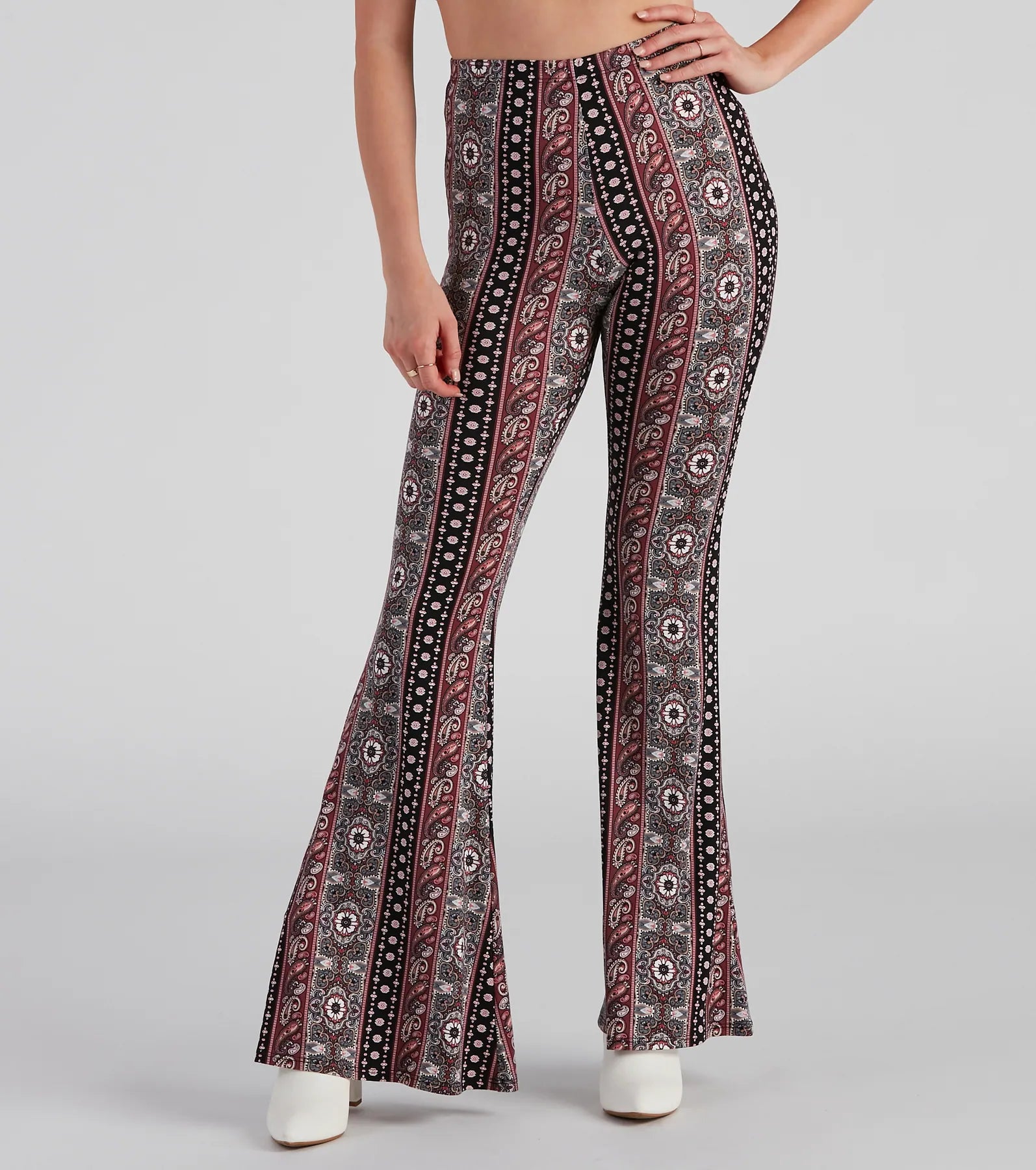 Versatile Outfits Chill Factor Paisley Boho Pants