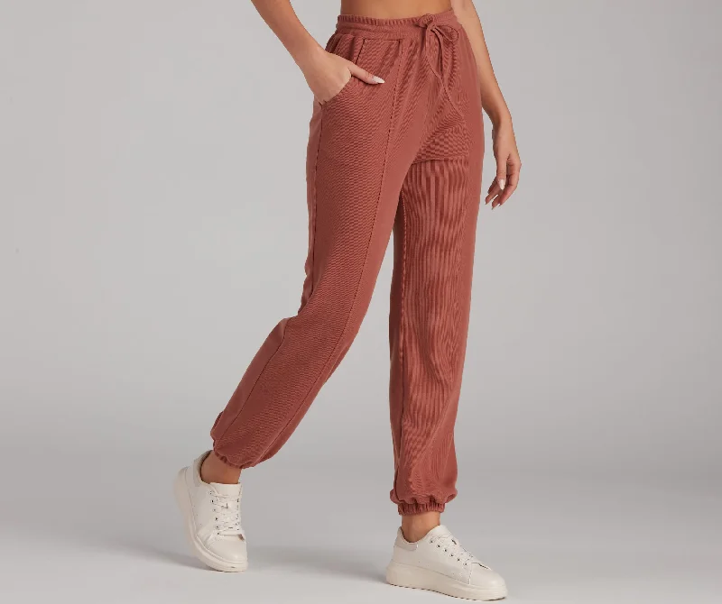 Fashionable Prints Chill Moment Drawstring Joggers