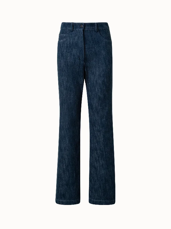 Urban Chic Cotton Denim Straight Leg Pants