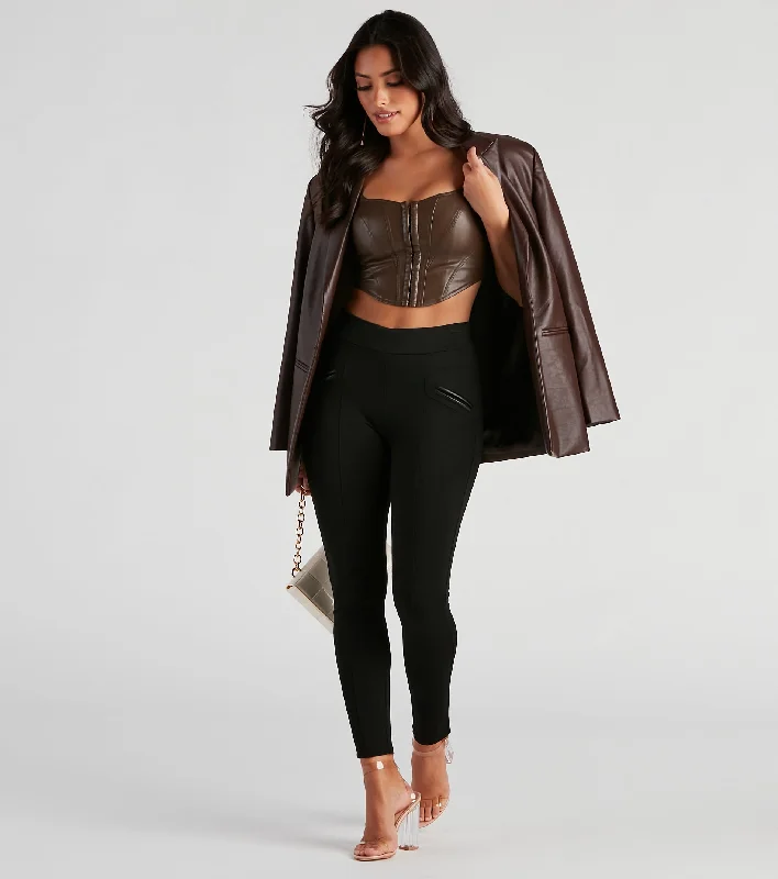 Luxury Style Cute For Cocktails Ponte Leggings
