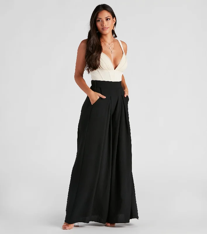 Effortless Style Downtown Nights Wide-Leg Pants