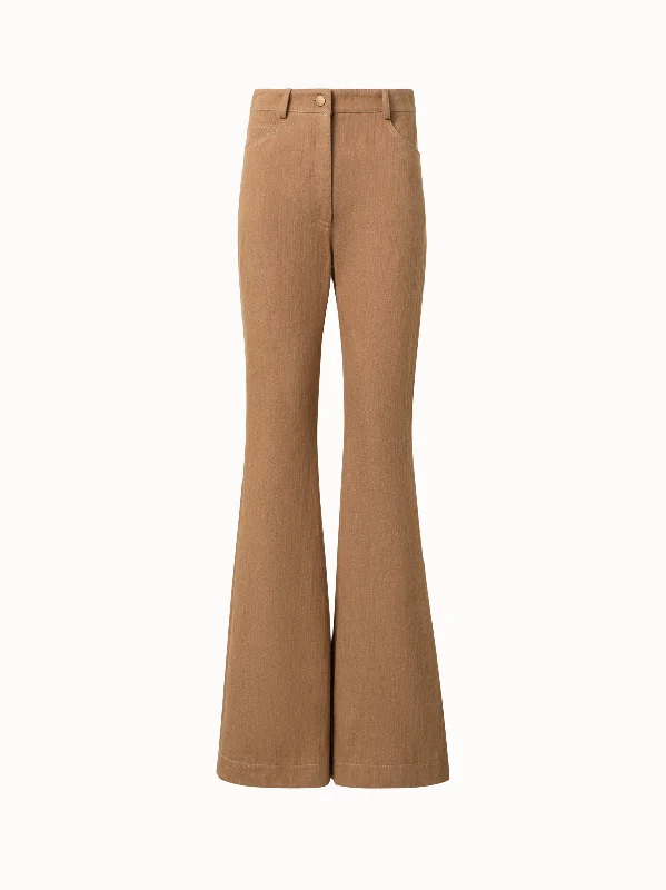 Effortless Comfort Flared Winter Denim Pants