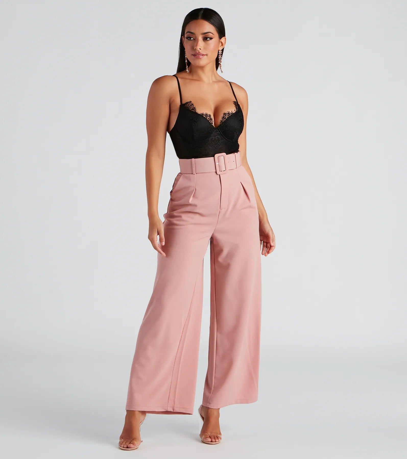 High-quality Design Flip In Reverse Belted Trouser Pants