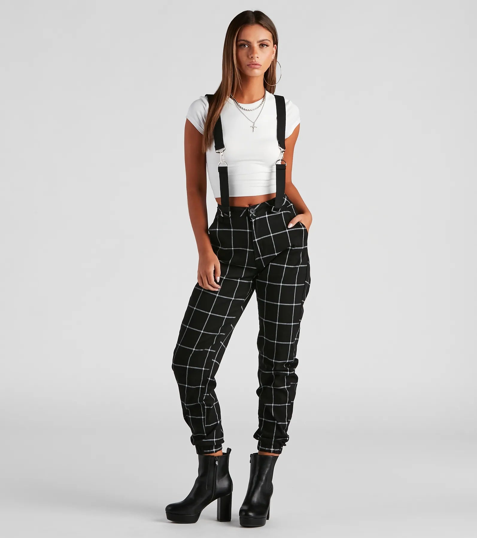 British Style Gone Off The Grid Plaid Joggers