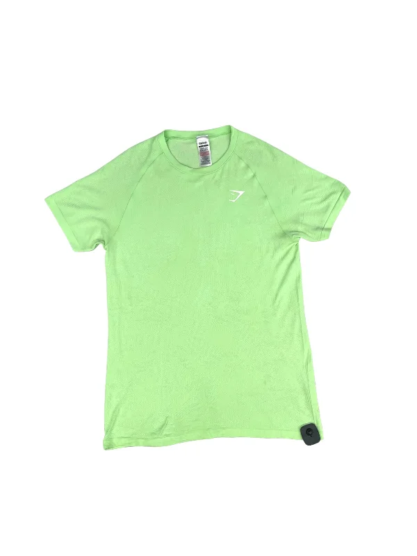 Easy Style Green Athletic Top Short Sleeve Gym Shark, Size L