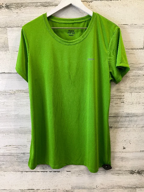 Soft Layers Green Athletic Top Short Sleeve Reebok, Size Xl