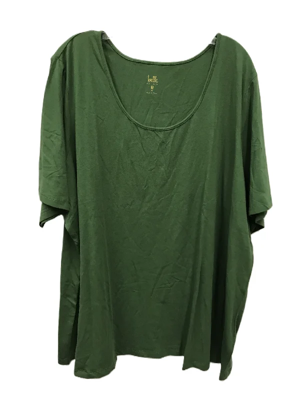 Casual And Casual Green Top Short Sleeve Basic By Belle By Kim Gravel, Size: 3x