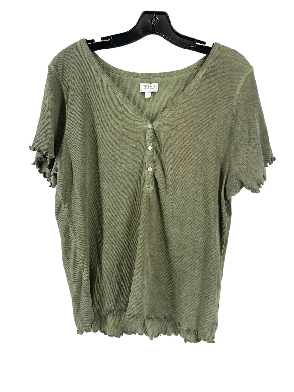 Urban Style Green Top Short Sleeve True Craft, Size 3x