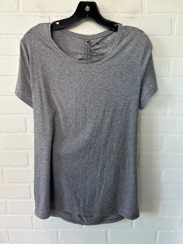 Warm And Comfortable Grey Athletic Top Short Sleeve Athleta, Size L
