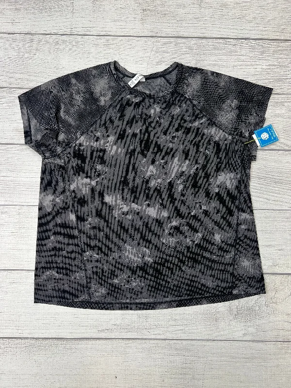Comfortable Lounge Wear Grey Athletic Top Short Sleeve Athleta, Size Xl