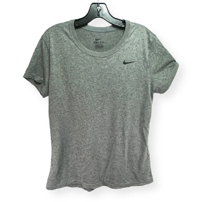 Body Design Grey Athletic Top Short Sleeve Nike Apparel, Size L