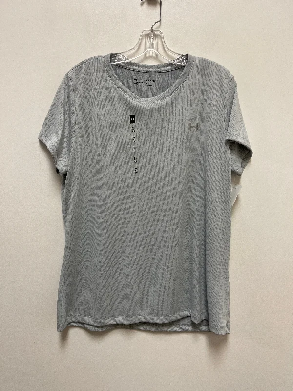 Relaxed And Casual Grey Athletic Top Short Sleeve Under Armour, Size Xl