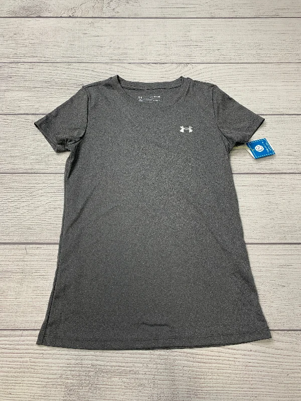 Sports Style Grey Athletic Top Short Sleeve Under Armour, Size Xs