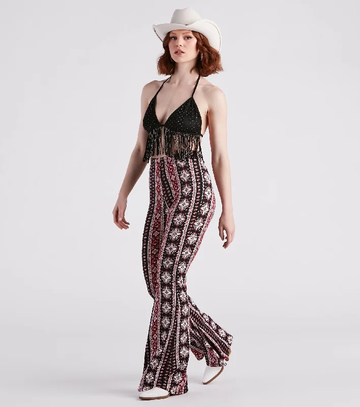 Soft Trends Here Comes The Sun Striped Flare Pants
