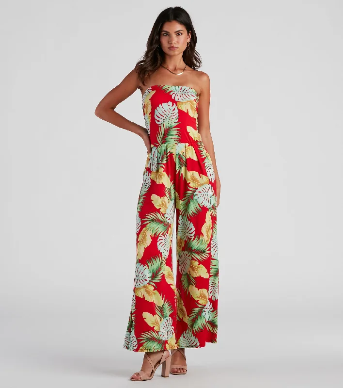 Cozy Essentials Wear Island Sun Strapless Jumpsuit
