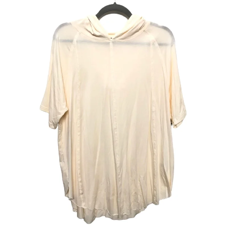 Effortless Comfort Ivory Athletic Top Short Sleeve Mono B, Size 1x