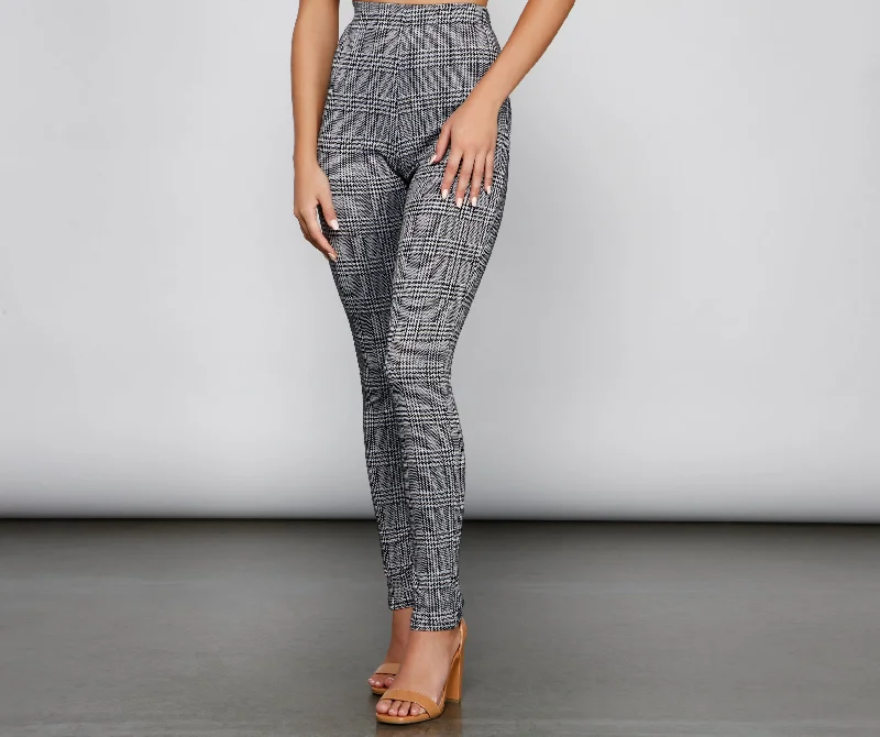 Elegant Dressing Mad About Plaid Skinny Pants