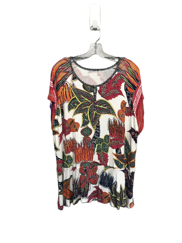 Printed Patterns Multi-colored Top Short Sleeve By Soft Surroundings, Size: 1x