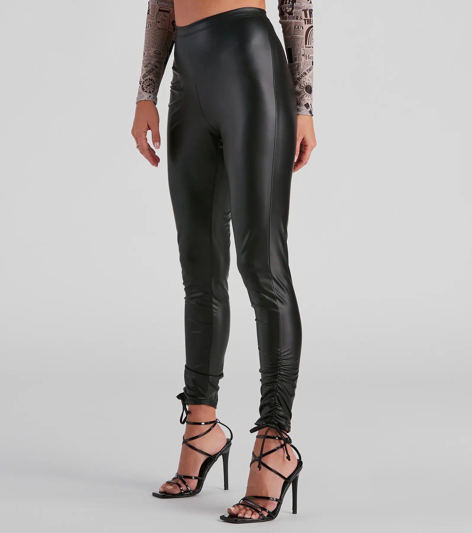 Boutique Recommendation Next Level Chic Faux Leather Ruched Leggings