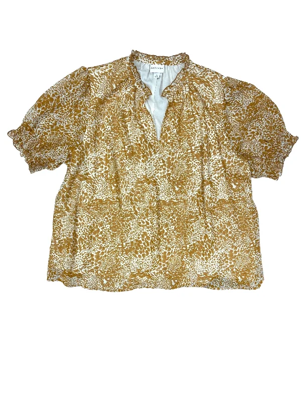 Smart Casuals Orange Top Short Sleeve Ava & Viv, Size 2x