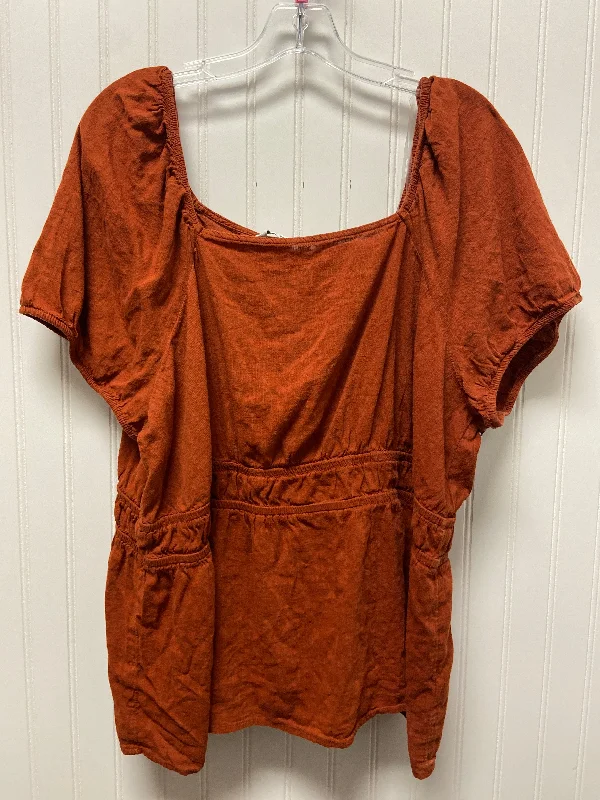 Avant-garde Design Orange Top Short Sleeve Sonoma, Size 2x