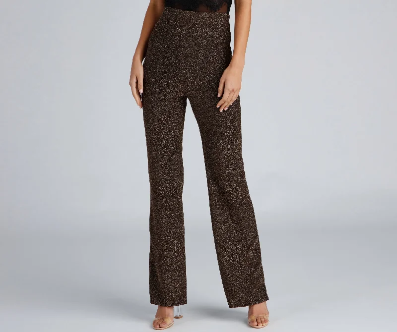 Exclusive Customization Party-Ready Metallic Glitter Pants