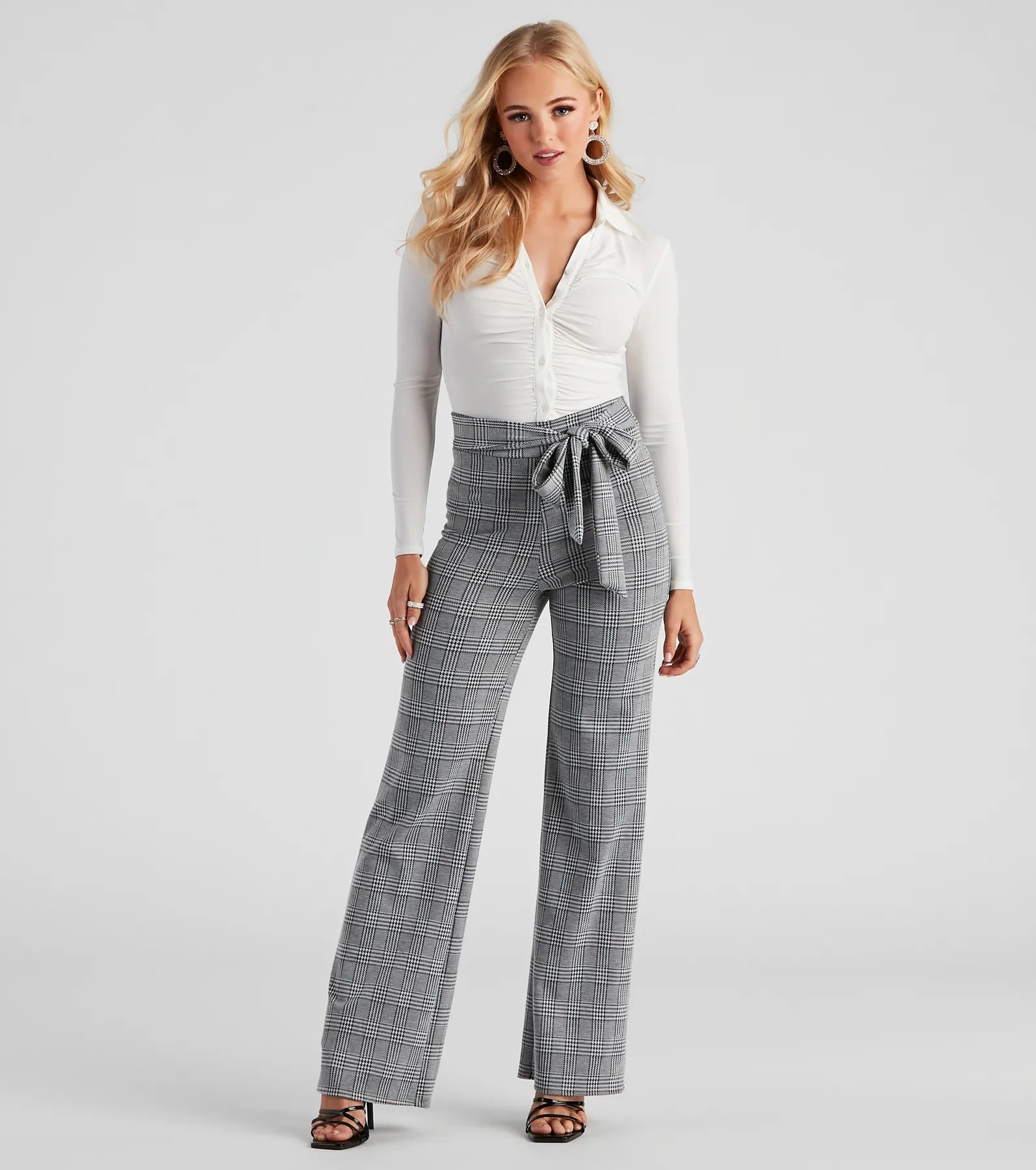 Lazy Home Perfect 'Fit Plaid Trouser Pants
