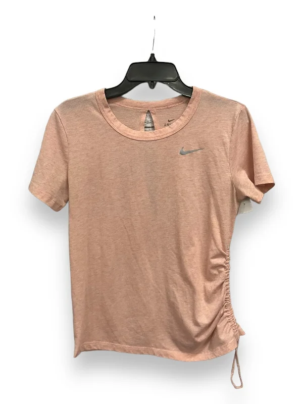 Modern City Pink Athletic Top Short Sleeve Nike Apparel, Size S