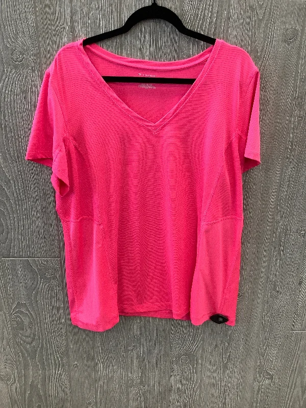 Urban Chic Pink Athletic Top Short Sleeve Tek Gear, Size 2x
