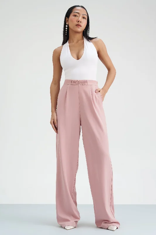 Pink Panther Pleated Waistband Korean Pants