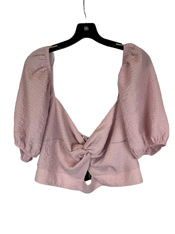 Cozy Fit Wear Pink Top Short Sleeve Fashion Nova, Size 3x