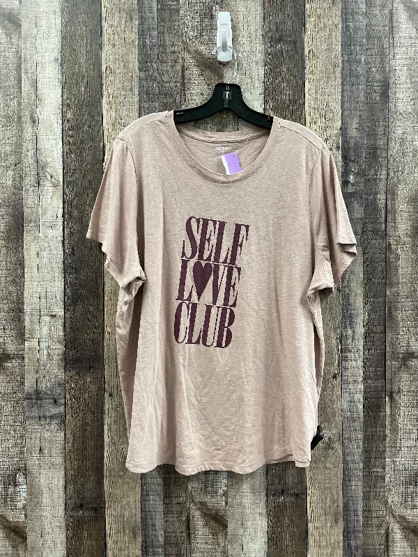 Cozy Fashion Trends Pink Top Short Sleeve Old Navy, Size 2x